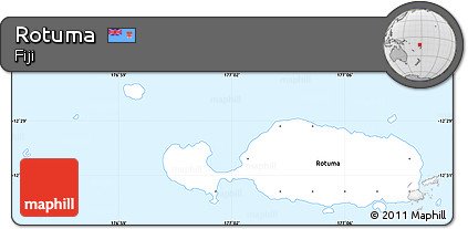 Gray Simple Map of Rotuma, single color outside