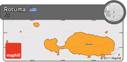 Political Simple Map of Rotuma, cropped outside