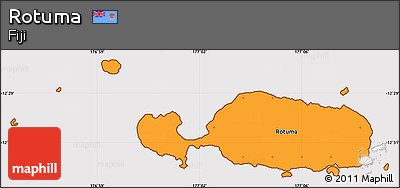 Political Simple Map of Rotuma, cropped outside