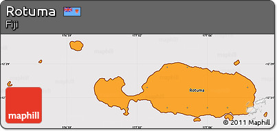 Political Simple Map of Rotuma, cropped outside
