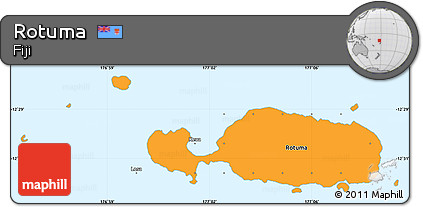 Political Simple Map of Rotuma