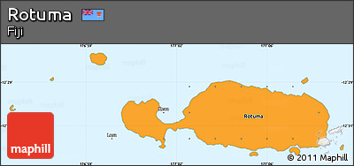 Political Simple Map of Rotuma