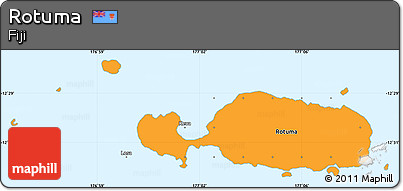 Political Simple Map of Rotuma