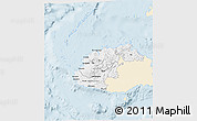 Classic Style 3D Map of Western, single color outside
