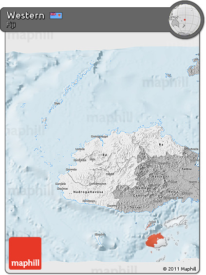 Gray 3D Map of Western