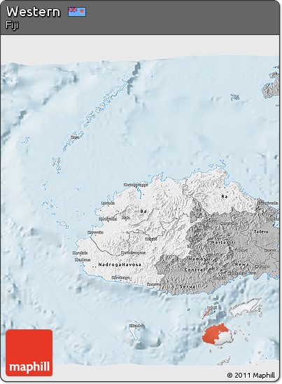 Gray 3D Map of Western