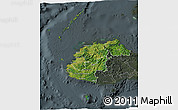 Satellite 3D Map of Western, darken, semi-desaturated