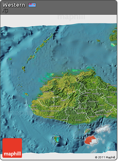 Satellite 3D Map of Western