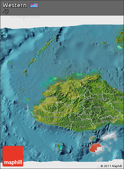 Satellite 3D Map of Western