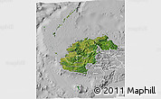 Satellite 3D Map of Western, lighten, desaturated