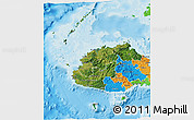 Satellite 3D Map of Western, political outside