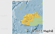 Savanna Style 3D Map of Western, single color outside