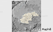 Shaded Relief 3D Map of Western, darken, desaturated