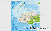 Shaded Relief 3D Map of Western, physical outside