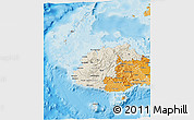 Shaded Relief 3D Map of Western, political shades outside