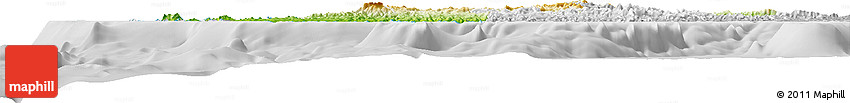 Physical Horizon Map of Western, lighten, desaturated