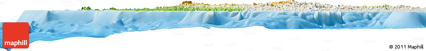 Physical Horizon Map of Western, shaded relief outside