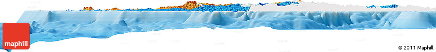 Political Horizon Map of Western, single color outside