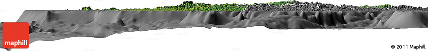 Satellite Horizon Map of Western, desaturated