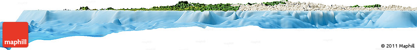 Satellite Horizon Map of Western, shaded relief outside