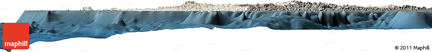 Shaded Relief Horizon Map of Western, darken