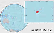 Gray Location Map of Western, within the entire country