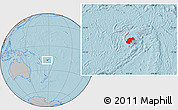 Gray Location Map of Western, hill shading