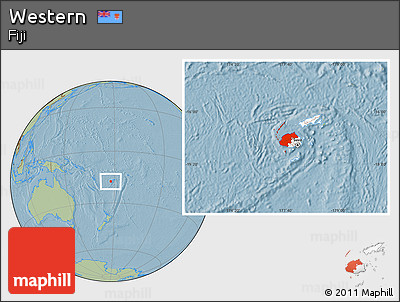 Savanna Style Location Map of Western, highlighted country, hill shading