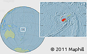 Savanna Style Location Map of Western, hill shading