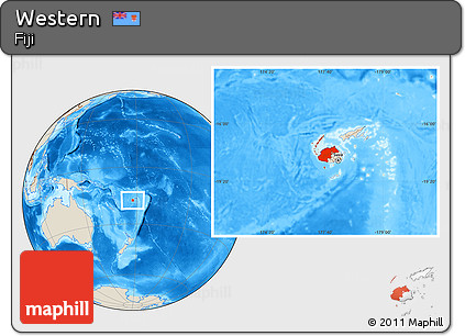 Shaded Relief Location Map of Western