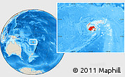 Shaded Relief Location Map of Western, highlighted country