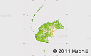 Physical Map of Western, cropped outside