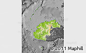 Physical Map of Western, darken, desaturated