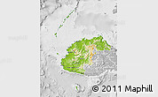 Physical Map of Western, lighten, desaturated