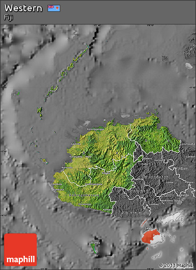 Satellite Map of Western, desaturated