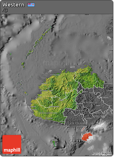 Satellite Map of Western, desaturated
