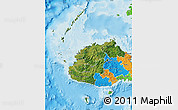 Satellite Map of Western, political outside