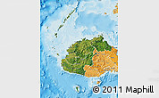 Satellite Map of Western, political shades outside