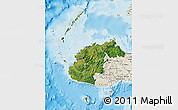 Satellite Map of Western, shaded relief outside