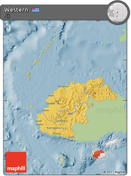 Savanna Style Map of Western, single color outside