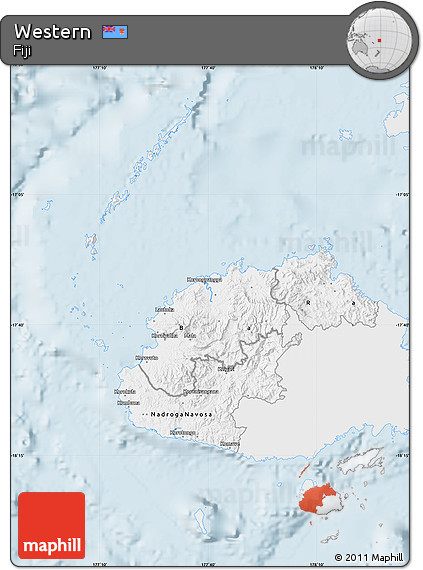 Silver Style Map of Western, single color outside