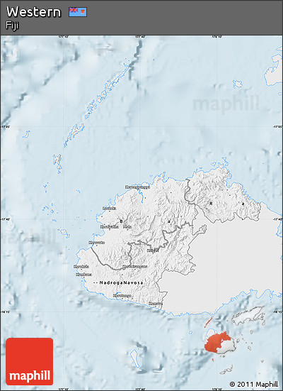 Silver Style Map of Western, single color outside