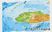 Physical Panoramic Map of Western, political shades outside