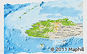 Physical Panoramic Map of Western, shaded relief outside