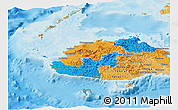 Political Panoramic Map of Western, political shades outside