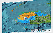 Political Panoramic Map of Western, satellite outside