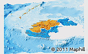 Political Panoramic Map of Western, single color outside