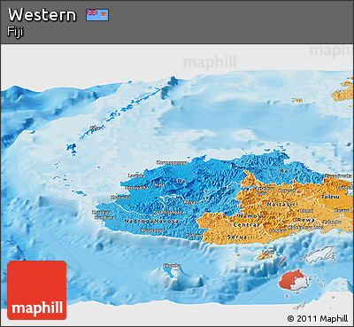 Political Shades Panoramic Map of Western