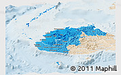 Political Shades Panoramic Map of Western, lighten