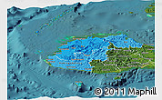 Political Shades Panoramic Map of Western, satellite outside